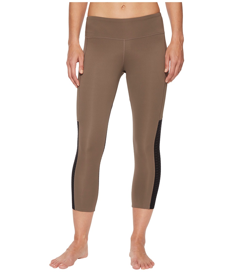 Reebok Mesh 3/4 Tights (Smoky Taupe) Women