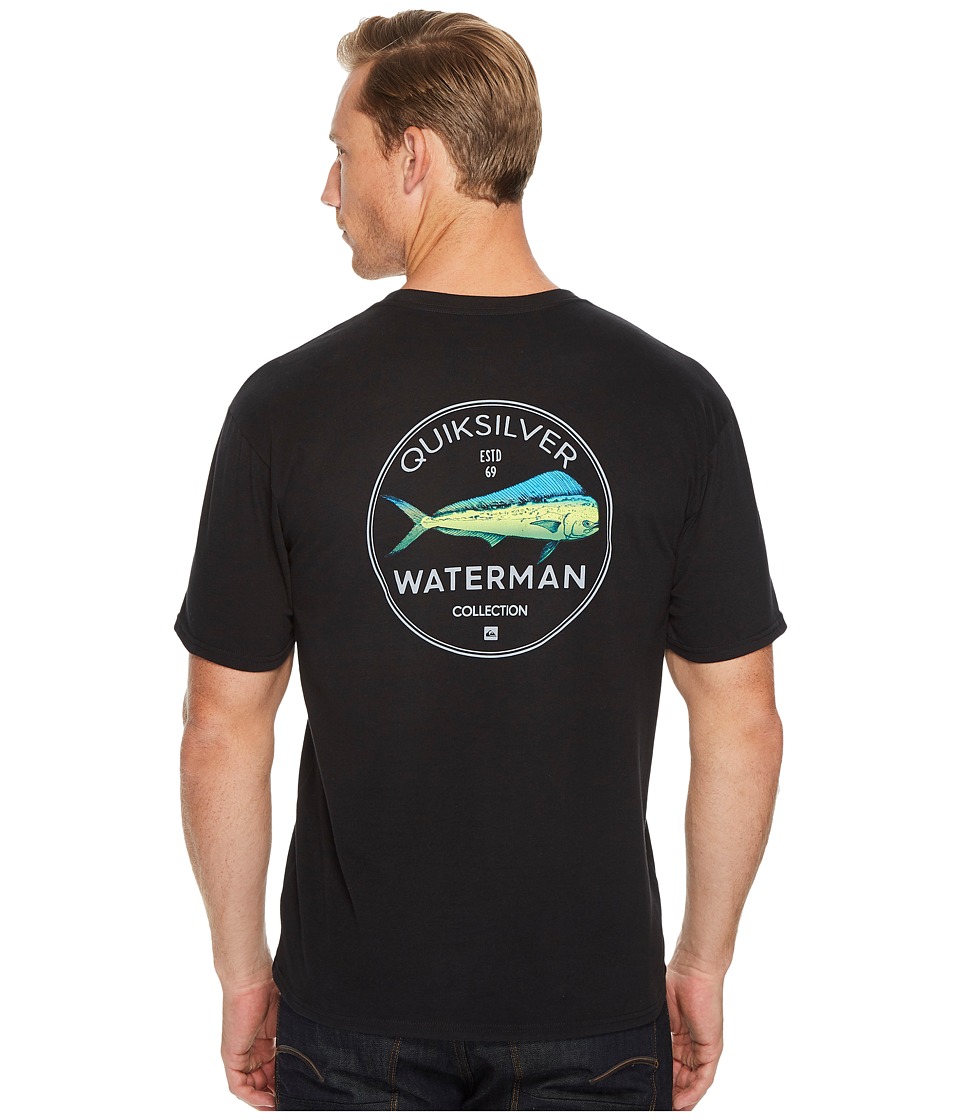 UPC 191274156781 product image for Quiksilver Waterman - Fish Hero Short Sleeve Tee (Black) Men's T Shirt | upcitemdb.com