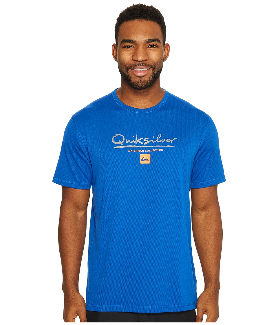 Quiksilver Waterman Gut Check Short Sleeve Rashguard (Olympian Blue) Men