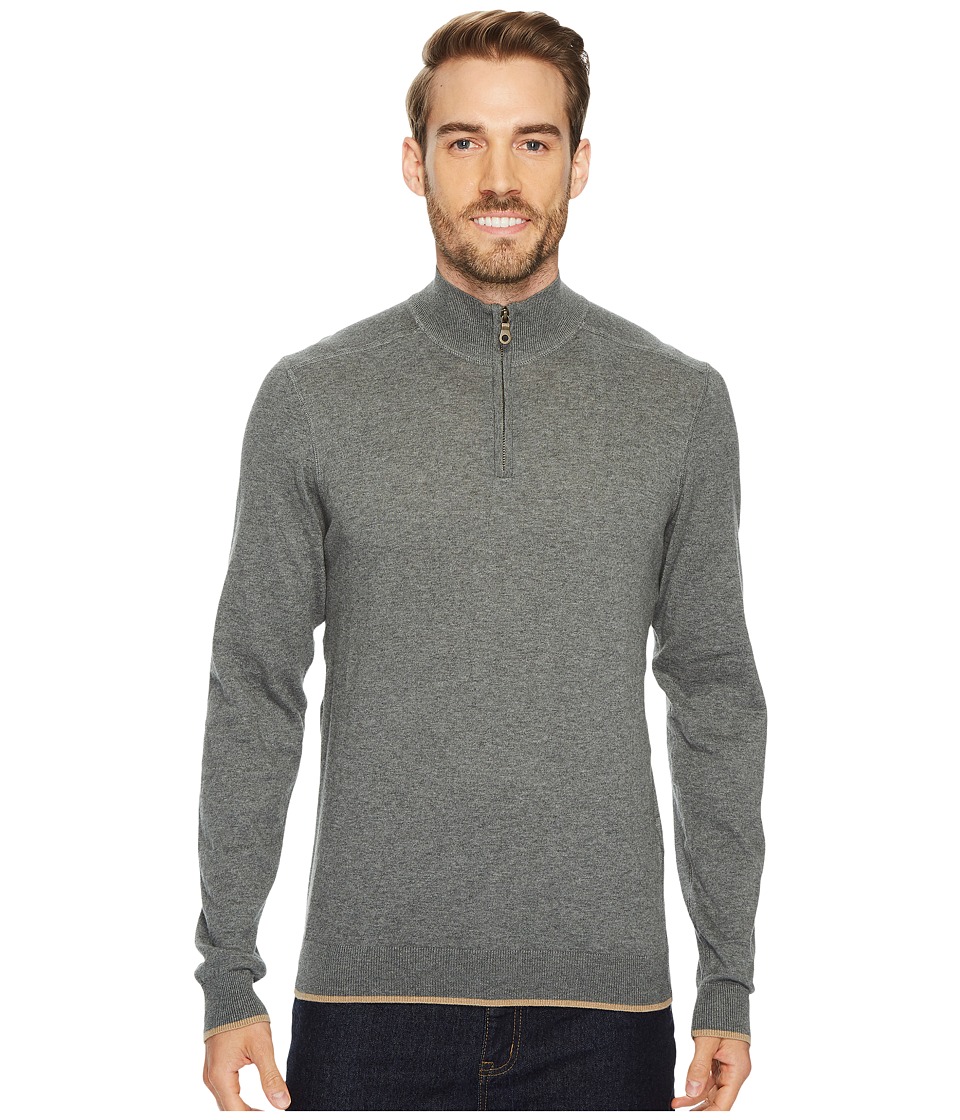Agave Denim Latitude Long Sleeve 1/4 Zip 14GG Sweater (Gunmetal) Men