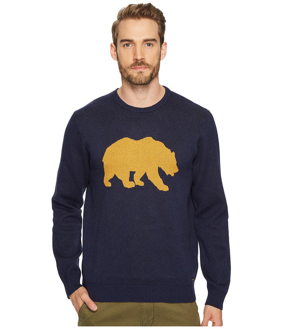 Lucky Brand Golden Bear Sweater (Heather Navy) Men