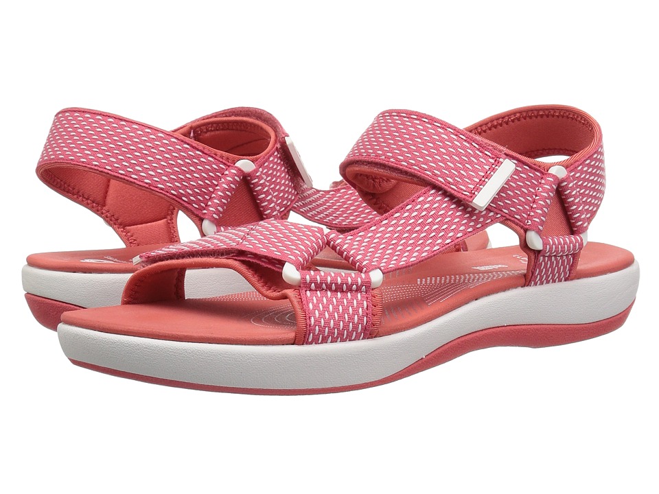 Clarks Brizo Cady (Coral/White Textile) Women