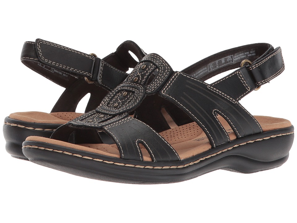 Clarks Leisa Vine (Black Leather) Women