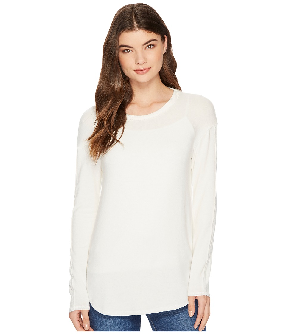 Michael Stars Super Soft Madison Brushed Jersey Crew Neck (Chalk) Women