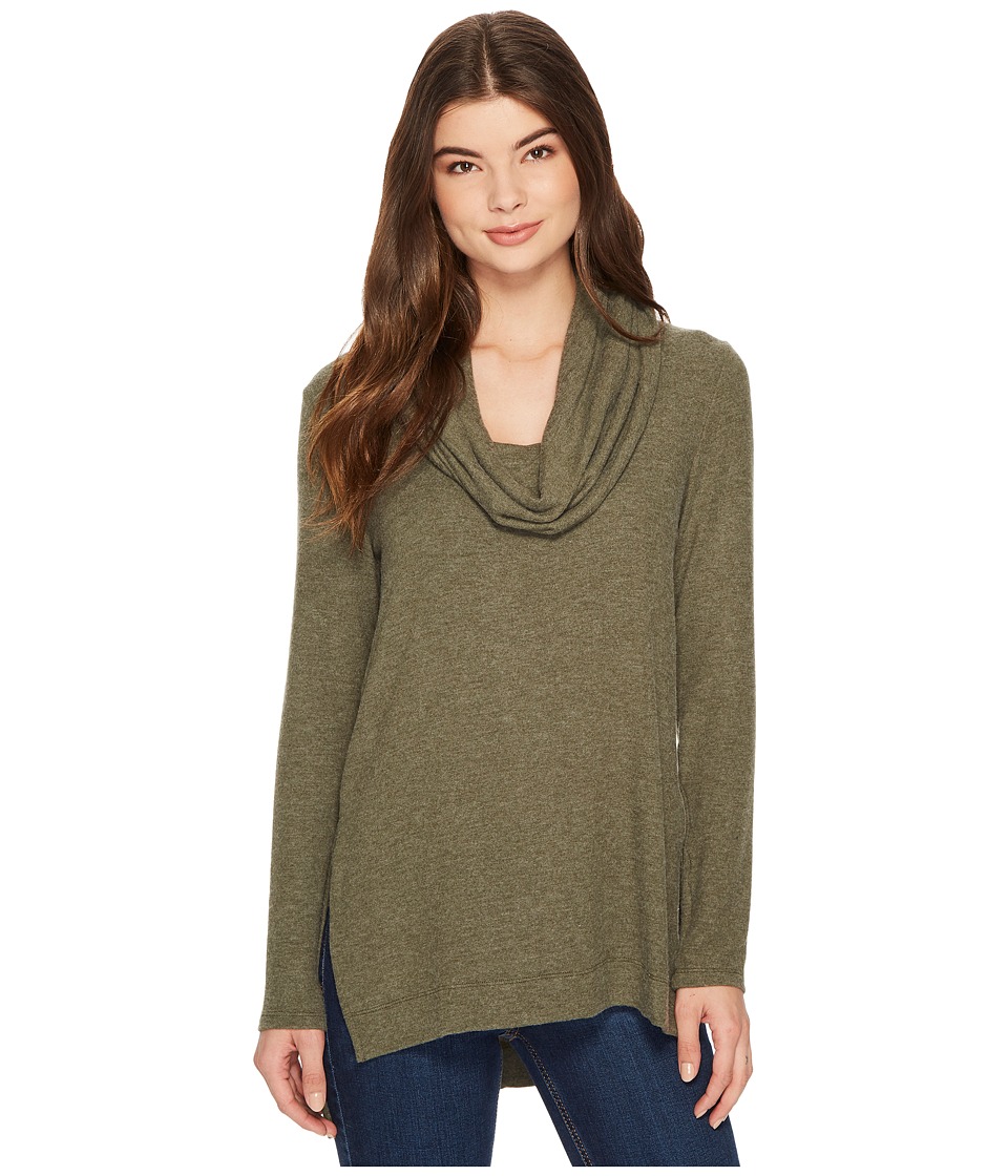 Michael Stars Super Soft Madison Jersey Cowl Neck Tunic (Heather Loden) Women