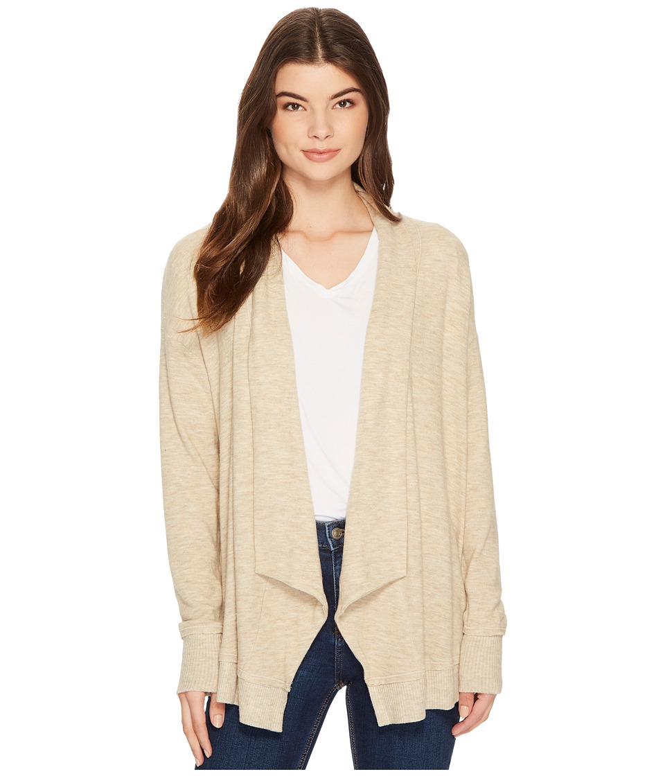 Michael Stars Super Soft Madison Long Sleeve Open Cardigan (Heather Oatmeal) Women