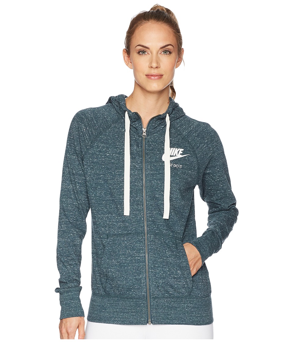 Nike Gym Vintage Full Zip Hoodie (Deep Jungle/Sail) Women