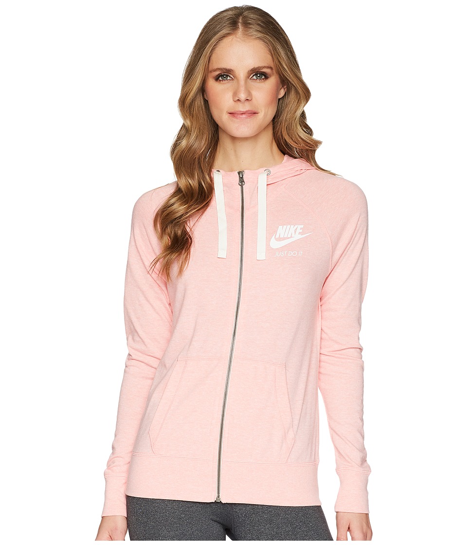 Nike Gym Vintage Full Zip Hoodie (Bleached Coral/Sail) Women