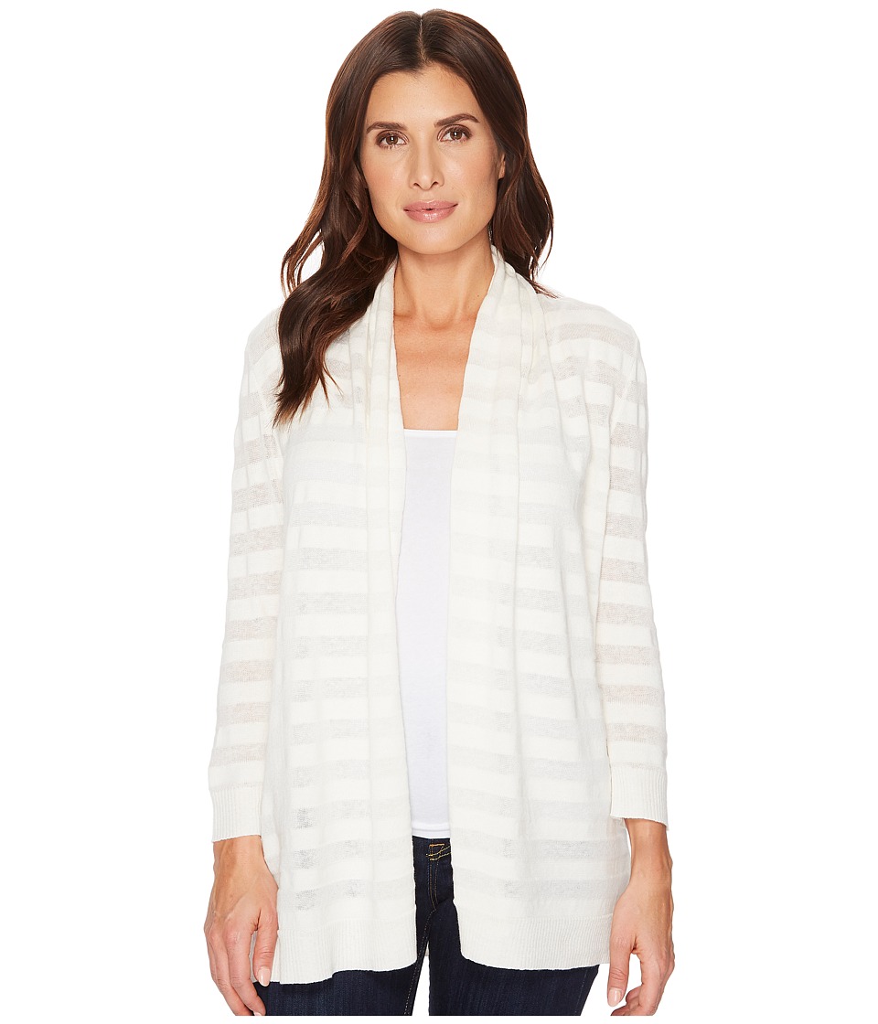 Lilla P 3/4 Sleeve Open Cardigan (Salt) Women