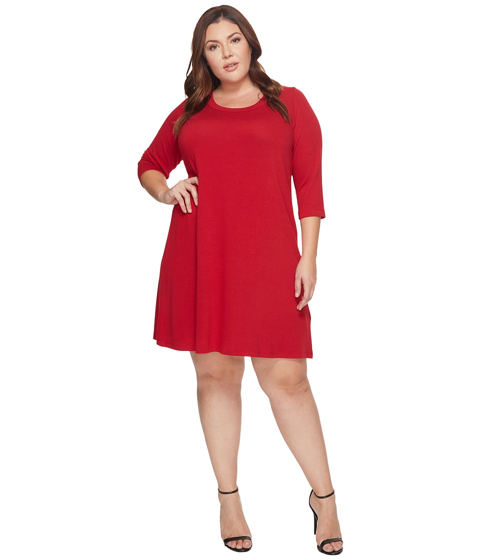 karen kane plus size 3 4 sleeve shirttail to