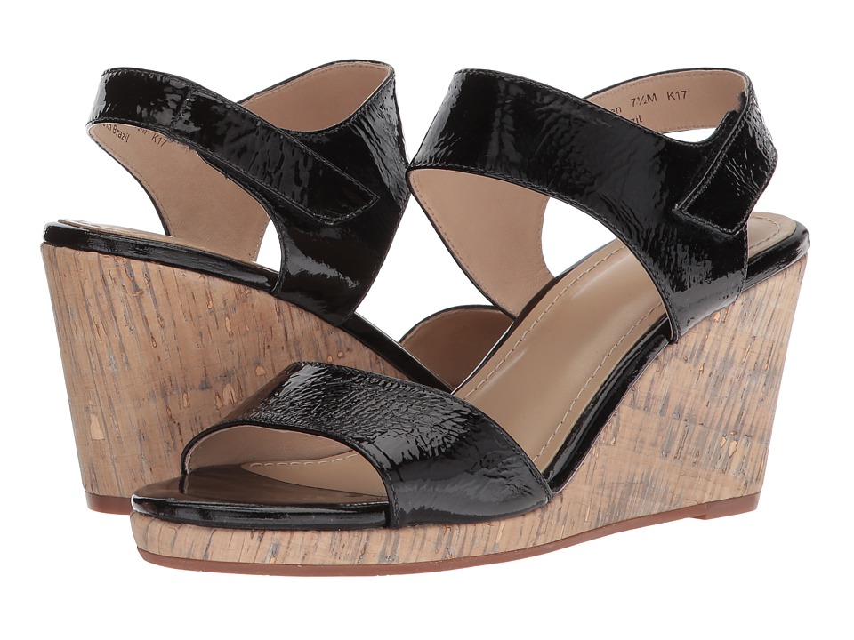 Johnston & Murphy Glenna (Black Crinkle Patent Leather) Women