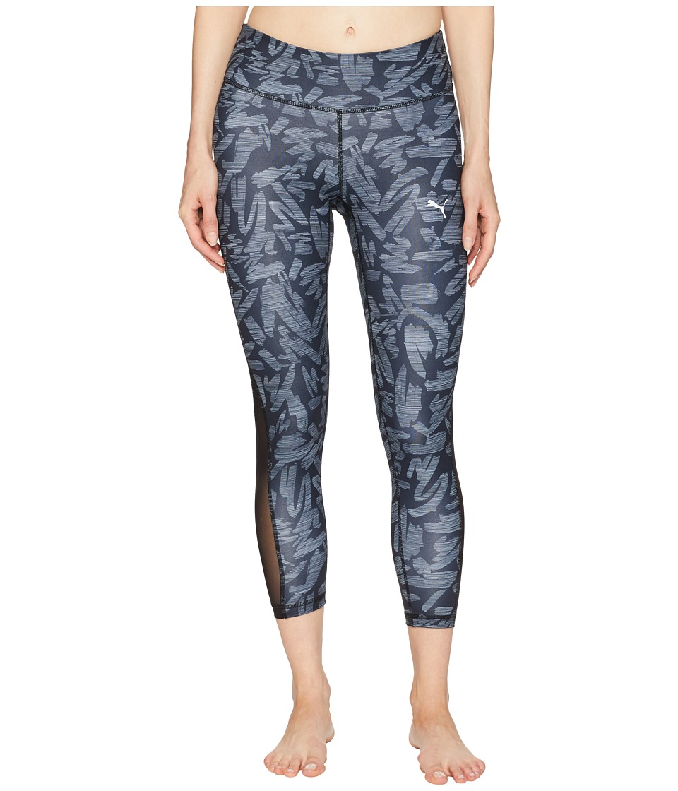 PUMA All Eyes on Me 3/4 Mesh Tights (Puma Black/Oceanaire) Women