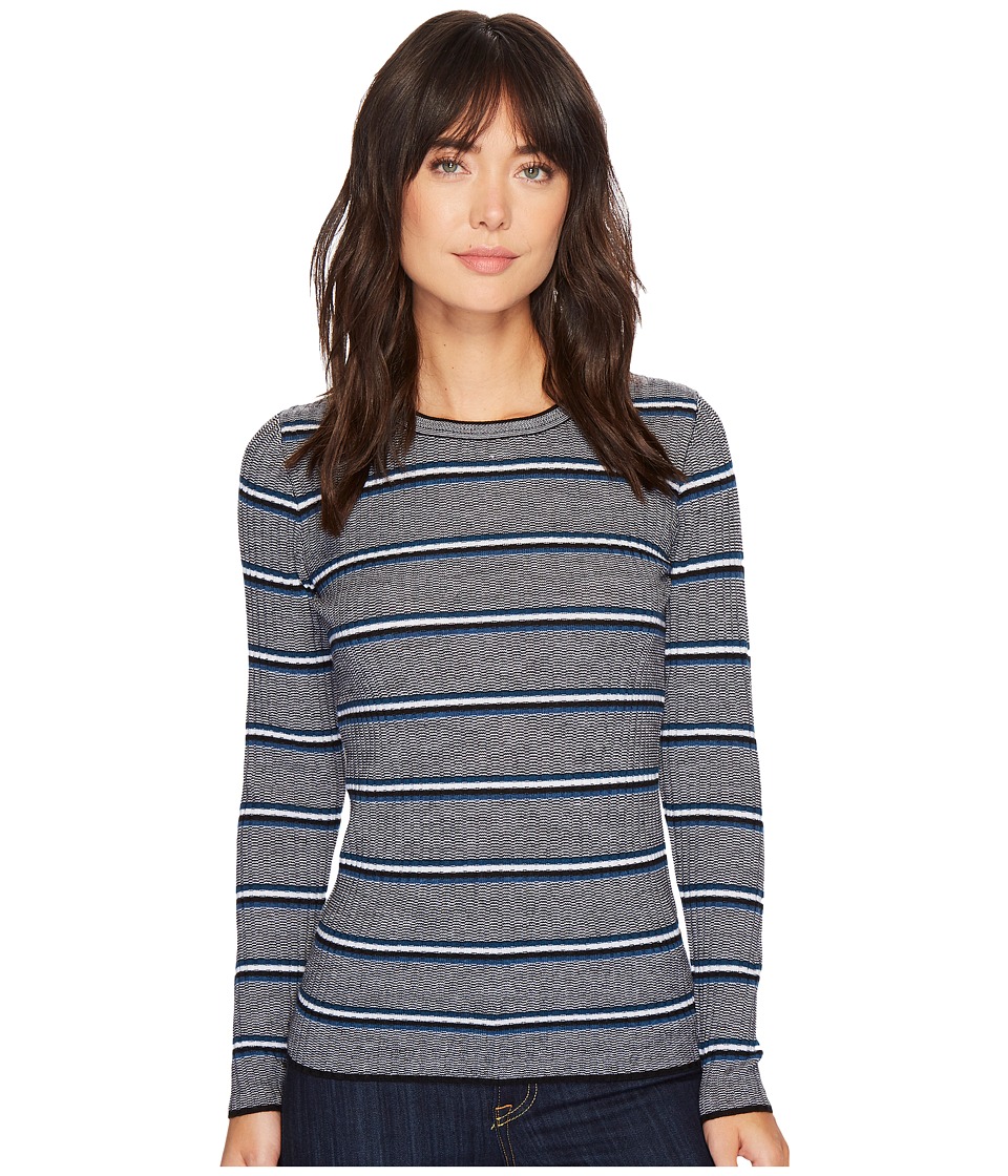 Pendleton Stripe Merino Crew Neck (Blue Multi) Women