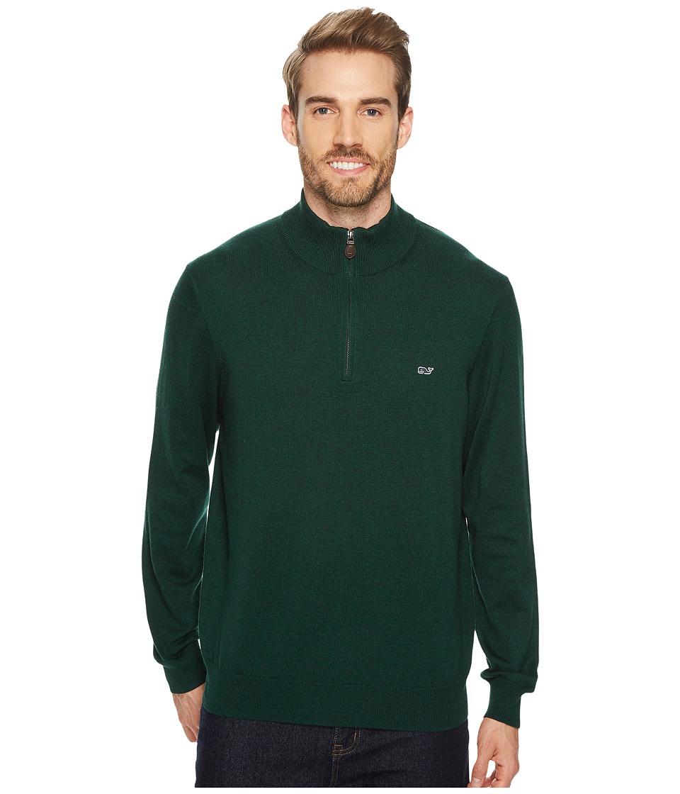 Vineyard Vines Cotton 1/4 Zip Sweater (Charleston Green) Men