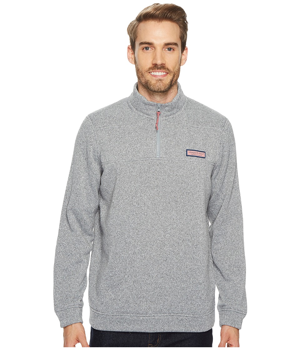 Vineyard Vines Sweater Fleece Shep Shirt (Minnow Gray) Men