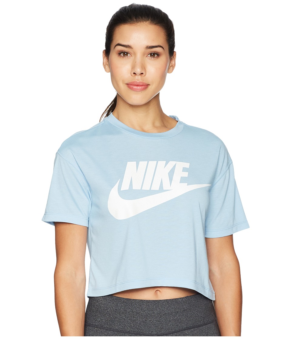 Nike Sportswear Essential Crop Top (Leche Blue/Leche Blue/White) Women