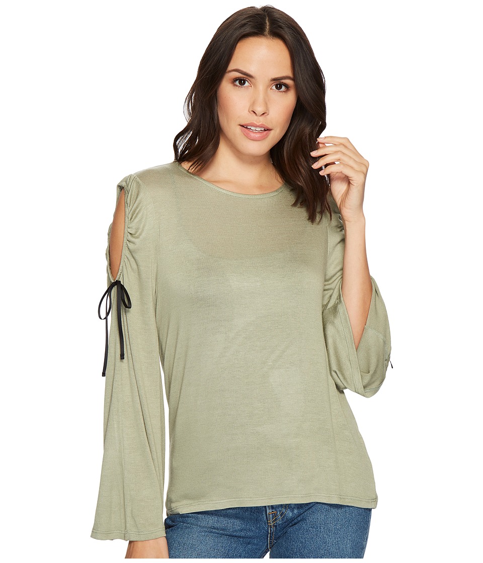 B Collection by Bobeau Yara Cold Shoulder T-Shirt (Fern) Women