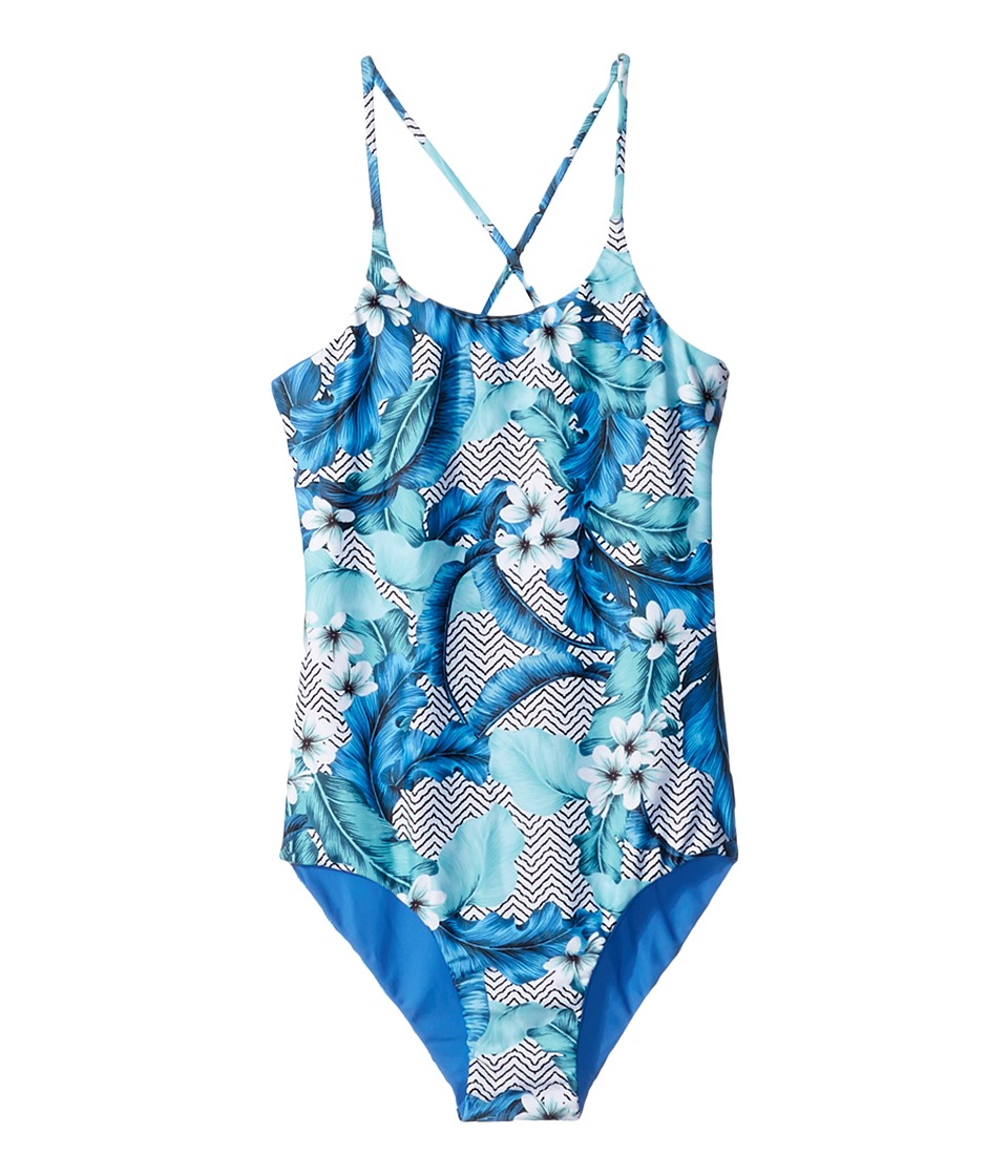Seafolly Kids Jungle Geo Reversible Tank One-Piece (Little Kids/Big Kids) (Hawaii Blue) Girl