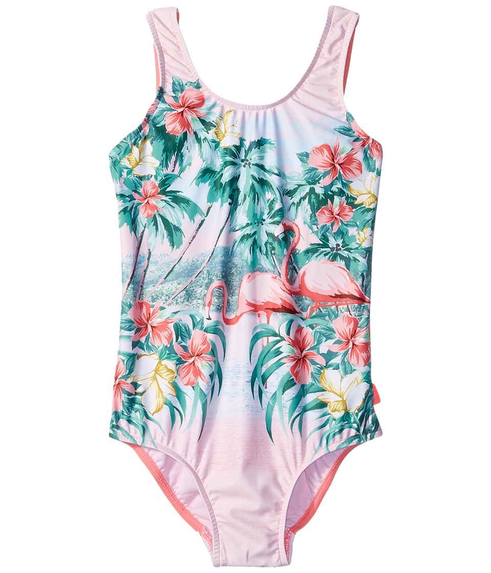 Seafolly Kids Hawaiian Rose Tie Back Tank One-Piece (Infant/Toddler/Little Kids) (Rose Pink) Girl