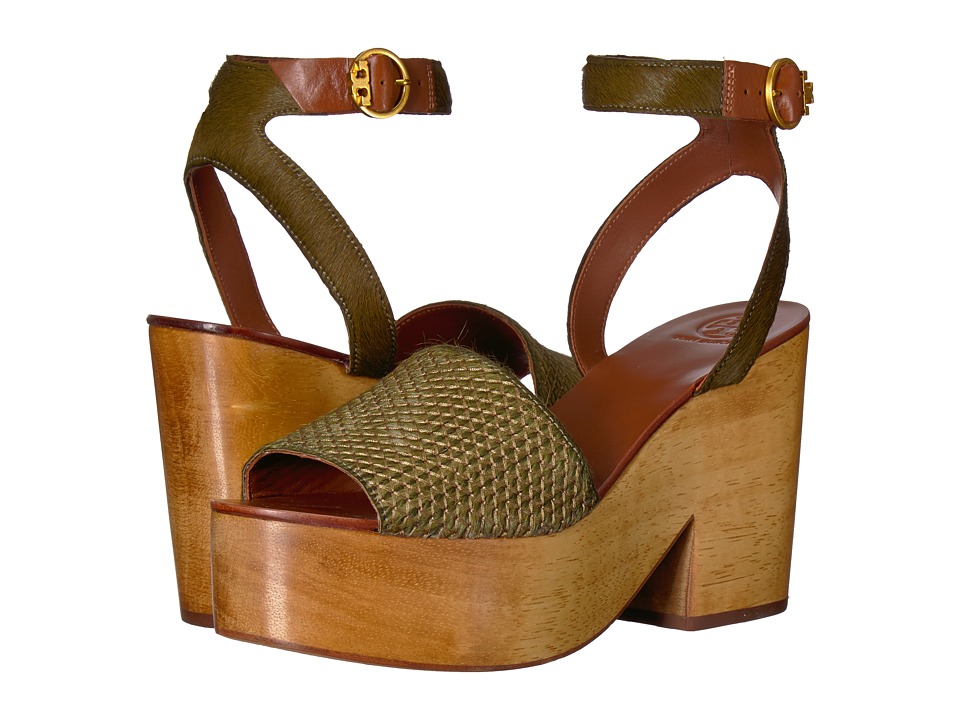 Tory Burch Camilla 100mm Sandal (Olivo) Women