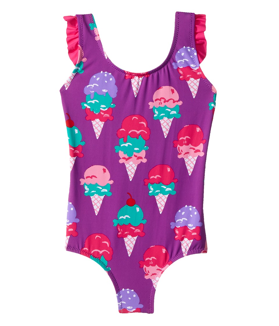 Hatley Kids Ice Cream Treats Ruffle Swimsuit (Toddler/Little Kids/Big Kids) (Purple) Girl