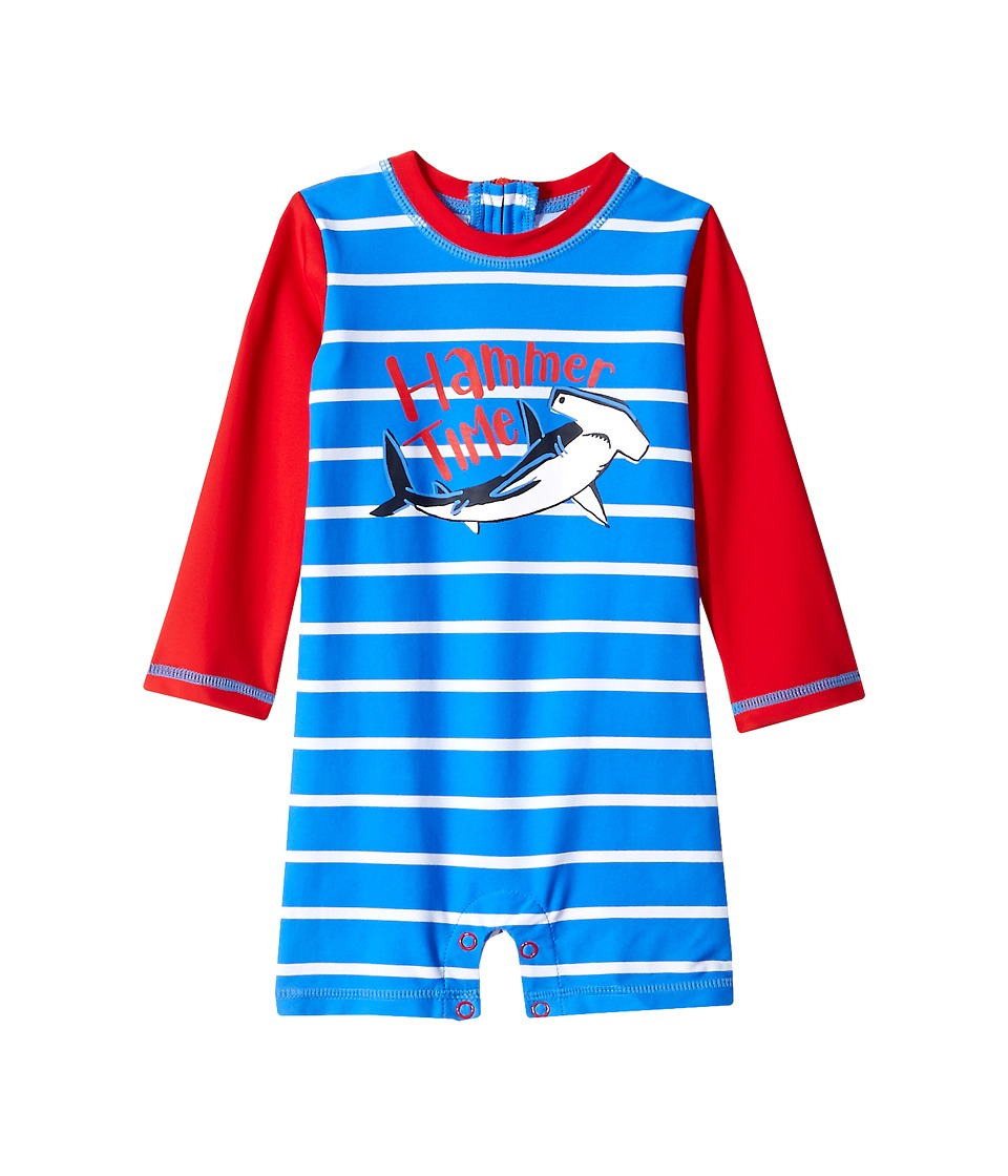 Hatley Kids Surf Island Mini Rashguard One-Piece (Infant) (Blue) Boy