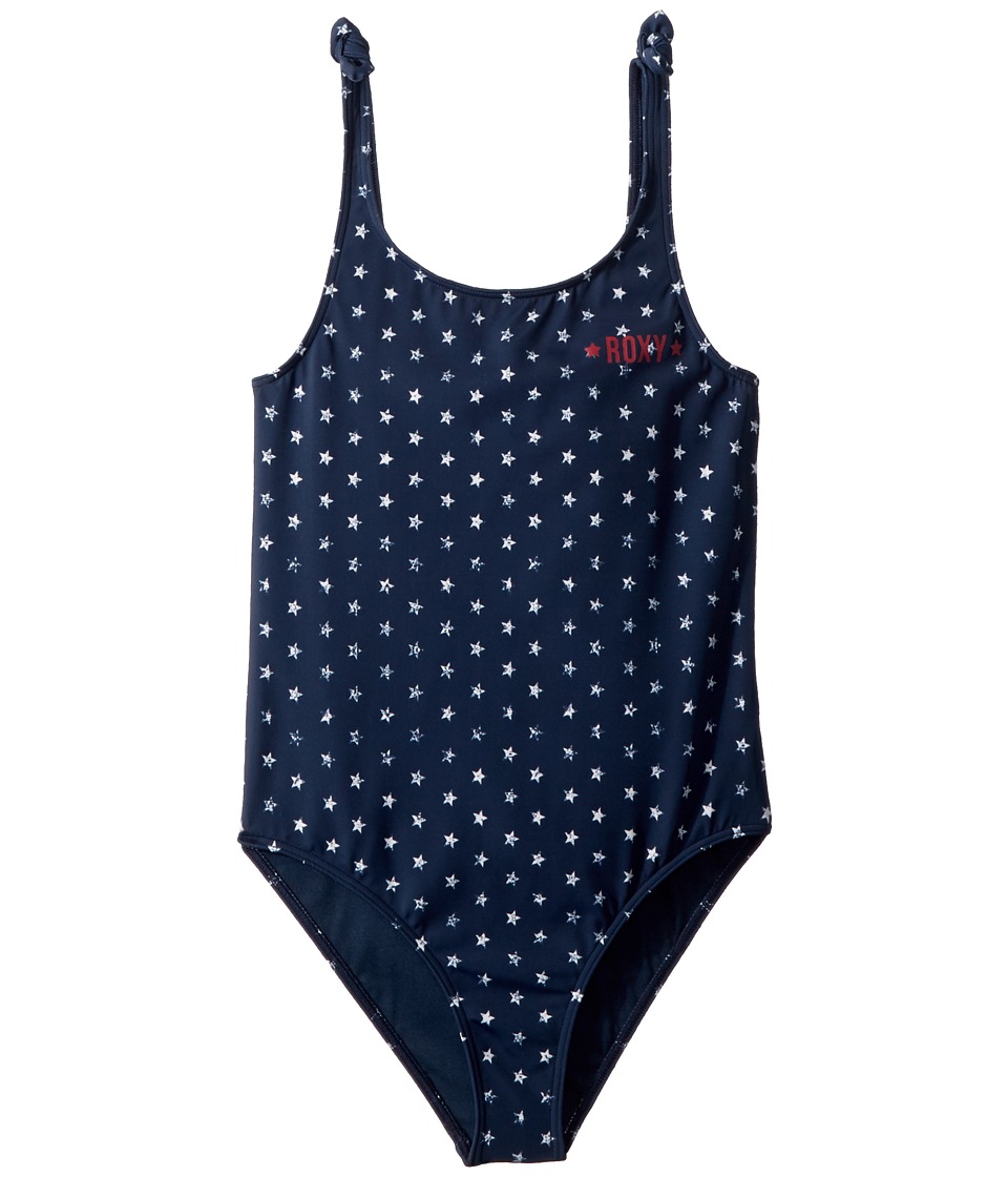 Roxy Kids Surfing USA One-Piece Swimsuit (Big Kids) (Dress Blue 4th of July Stars) Girl