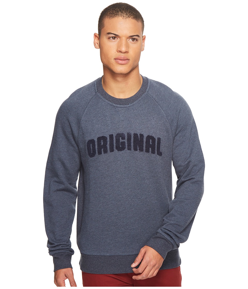Original Penguin Vintage Gym Long Sleeve Boucle Sweatshirt (Dark Sapphire) Men