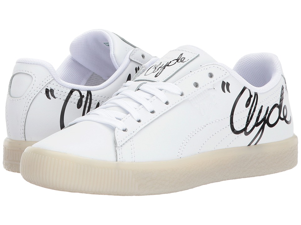 Puma Kids Clyde Signature Ice (Big Kid) (Puma White/Puma White) Kids Shoes