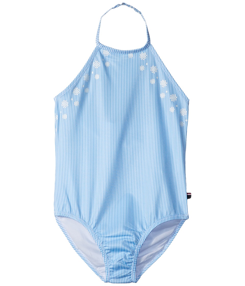 Tommy Hilfiger Kids Printed Ithaca One-Piece Swimsuit (Toddler) (Azure Blue) Girl