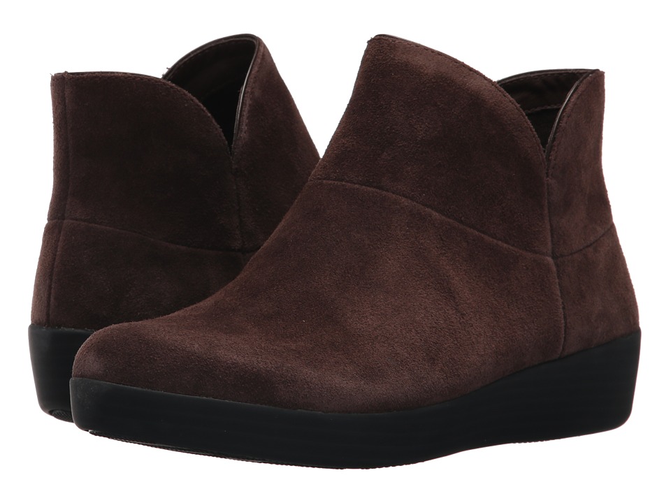 FitFlop Supermod Leather Ankle Boot II (Chocolate) Women