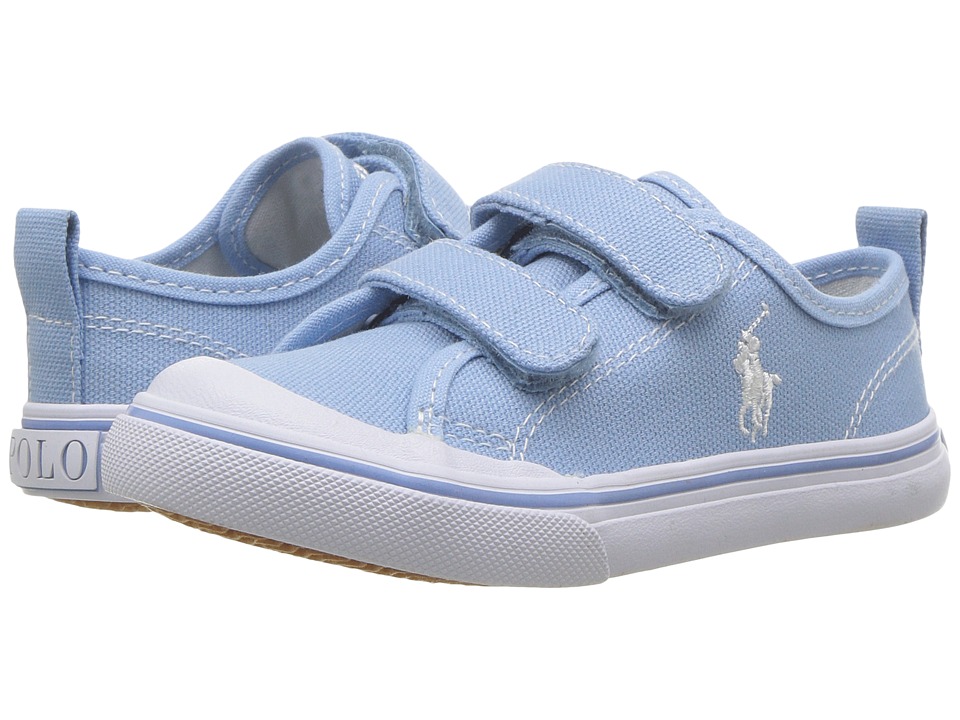 Polo Ralph Lauren Kids Karlen EZ (Toddler) (Elite Blue Canvas/White Pony  Player) Kid\u0027s Shoes