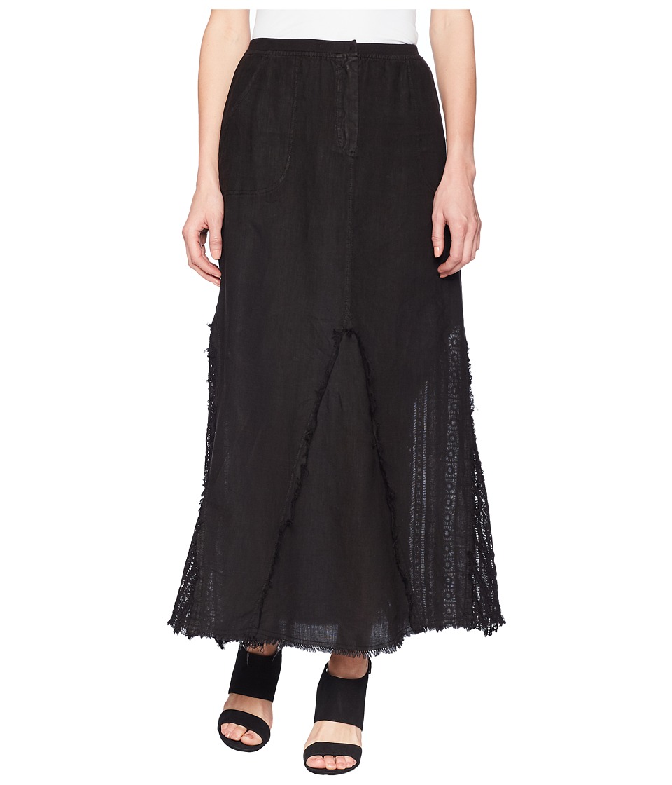 XCVI Kendall Linen Skirt (Black) Women