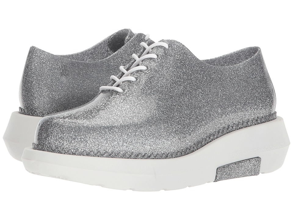 Melissa Shoes Grunge + Vitorino Campos (Silver Glitter/White) Women