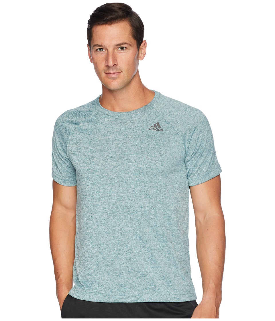 adidas Designed-2-Move Heather Tee (Noble Green) Men