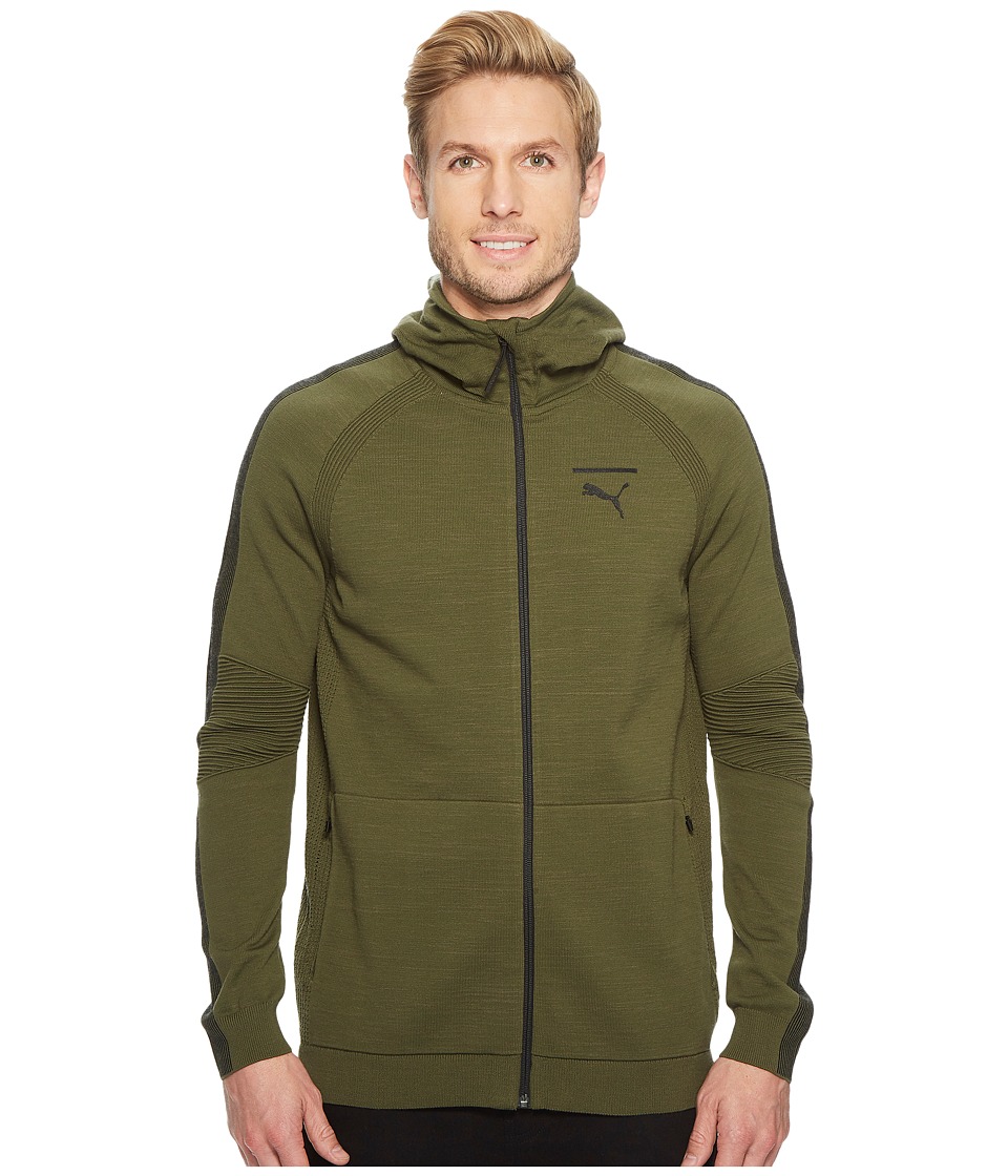 PUMA EvoKNIT Move Full Zip Hoodie (Olive Night) Men