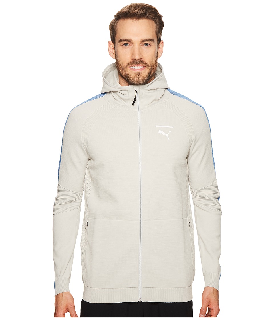 PUMA EvoKNIT Move Full Zip Hoodie (Gray Violet/Black/Lapis Blue) Men