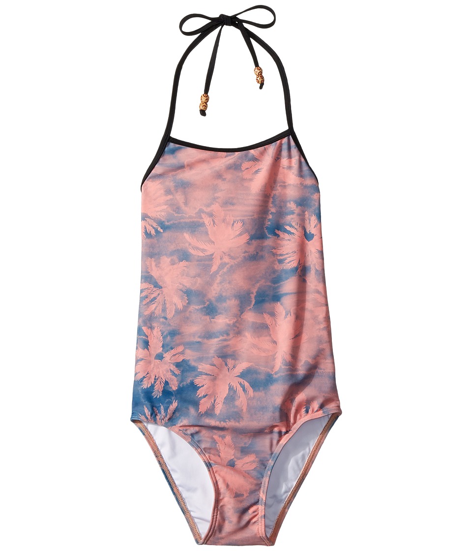 Munster Kids Hulla Swimsuit (Big Kids) (Palm Dye Pink) Girl