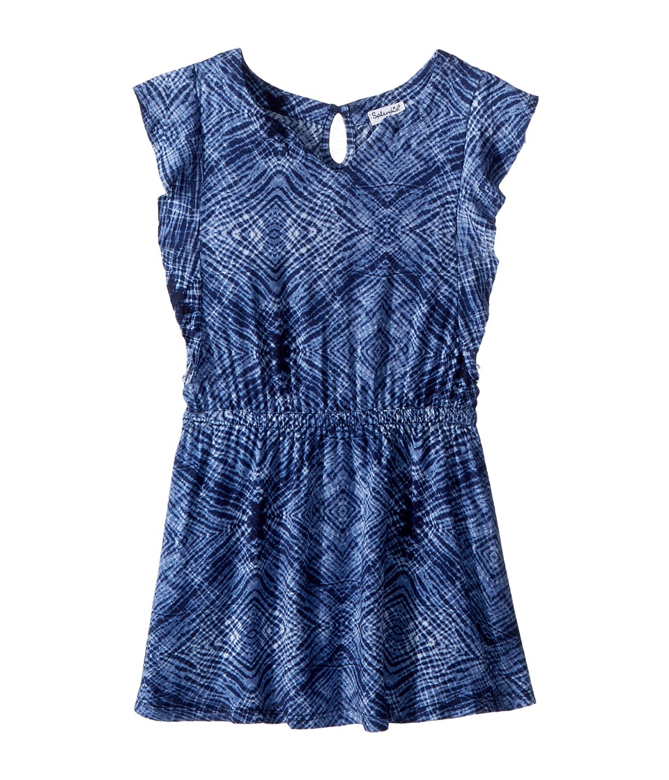 Splendid Littles AOP Voile Tank Dress (Little Kids) (Navy/AOP) Girl