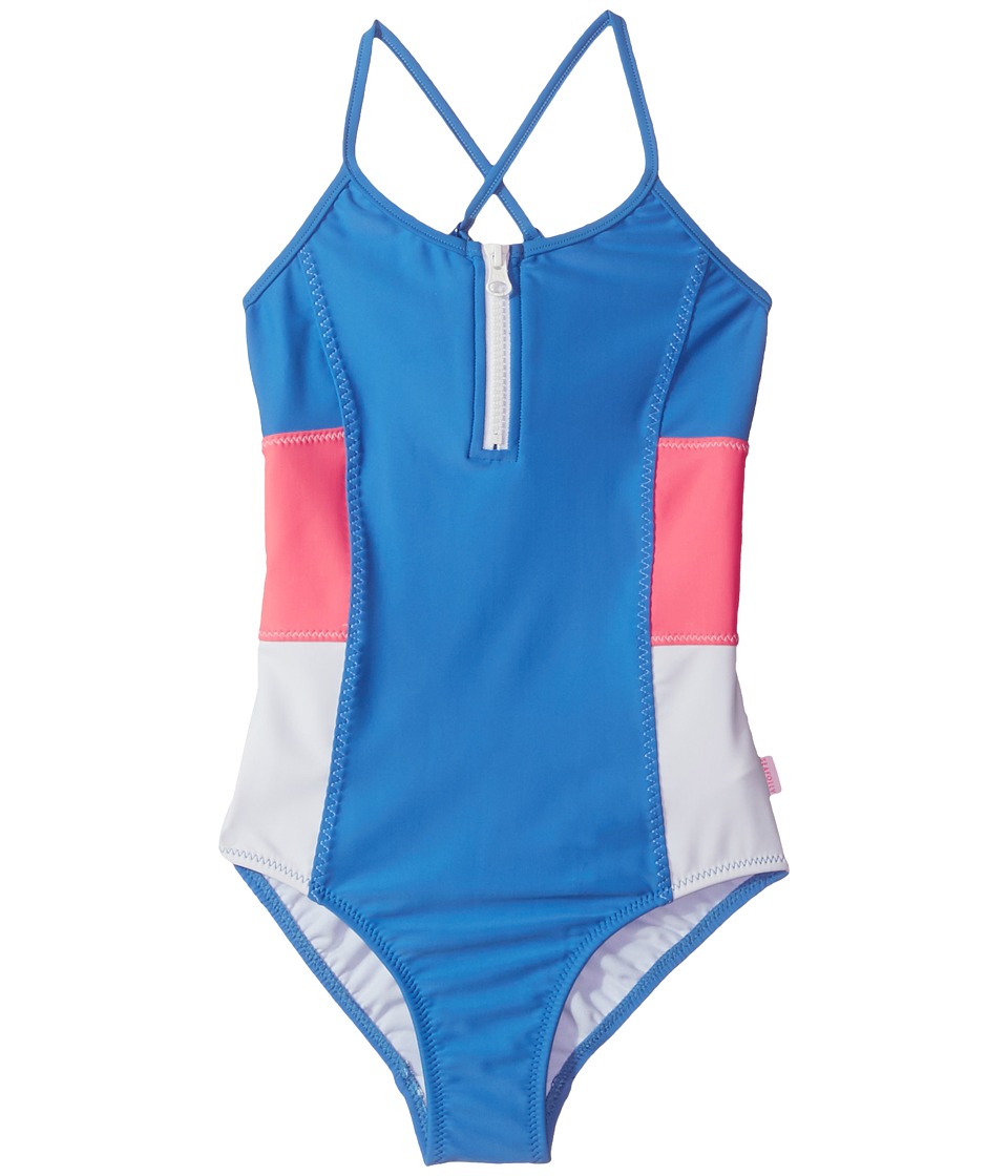 Seafolly Kids Summer Essential Color Block Tank One-Piece (Little Kids/Big Kids) (Hawaii Blue) Girl