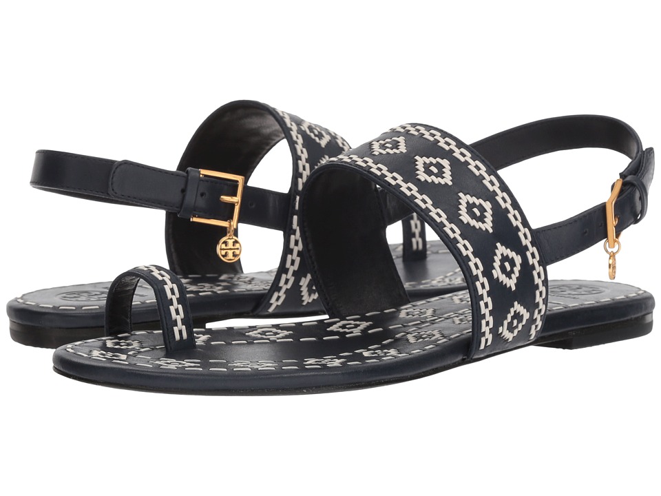 Tory Burch Blake Ankle-Strap Sandal (Perfect Navy) Women