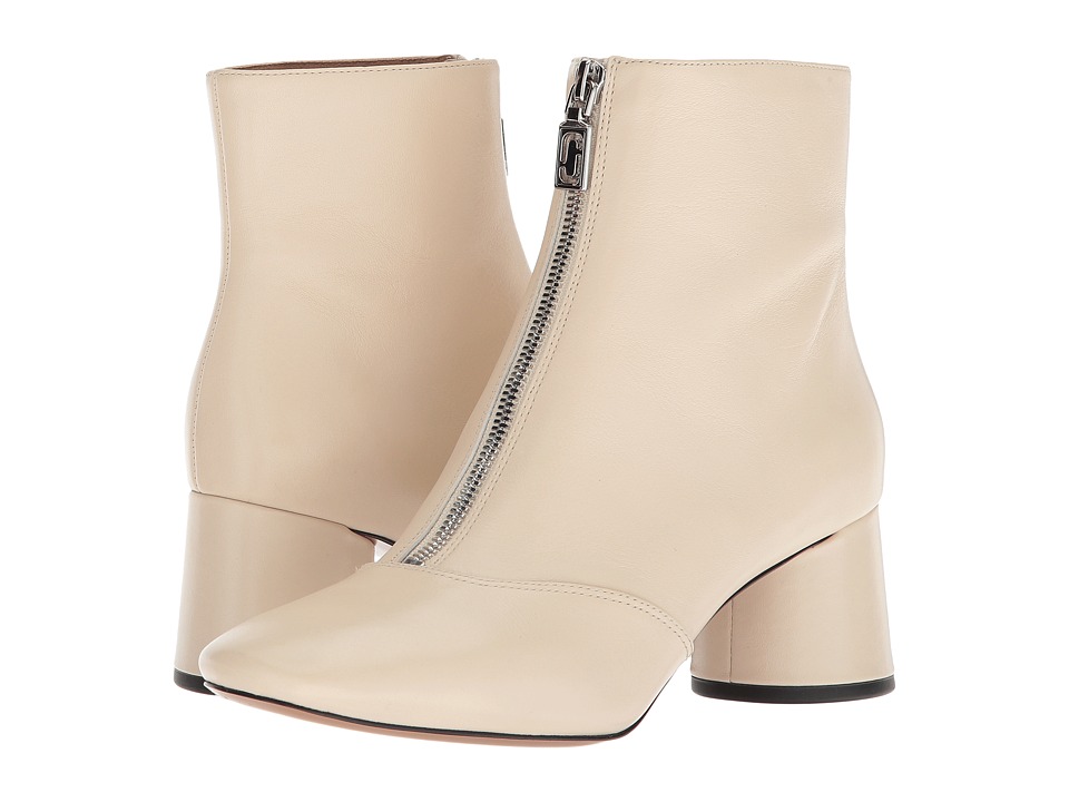 Marc Jacobs Natalie Front Zip Ankle Boot (Off-White) Women