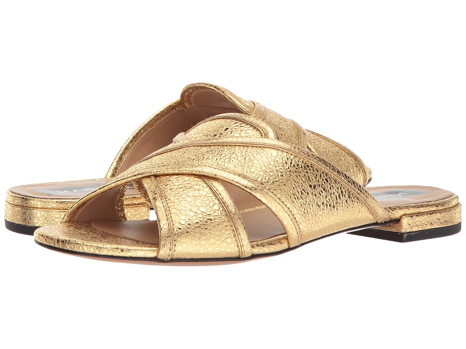 Marc Jacobs Aurora Flat Sandal (Gold) Women
