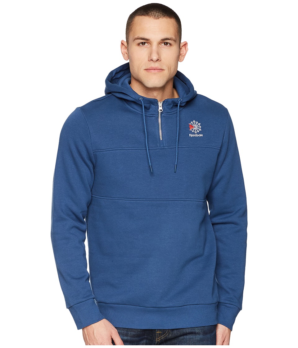 Reebok SMU 1/4 Zip Crew Sweatshirt (Blue) Men