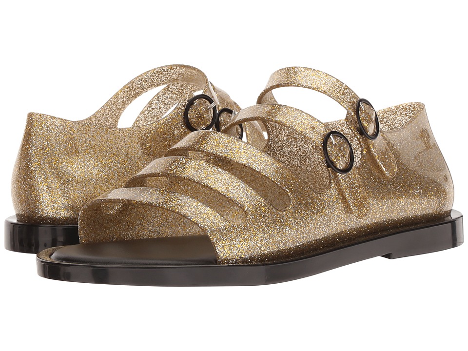 Melissa Shoes Broadway (Mix Gold Glitter/Black) Women
