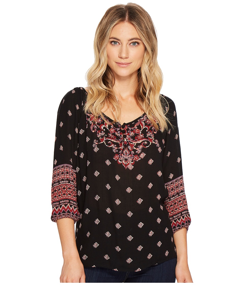 Angie Long Sleeve Top (Black) Women