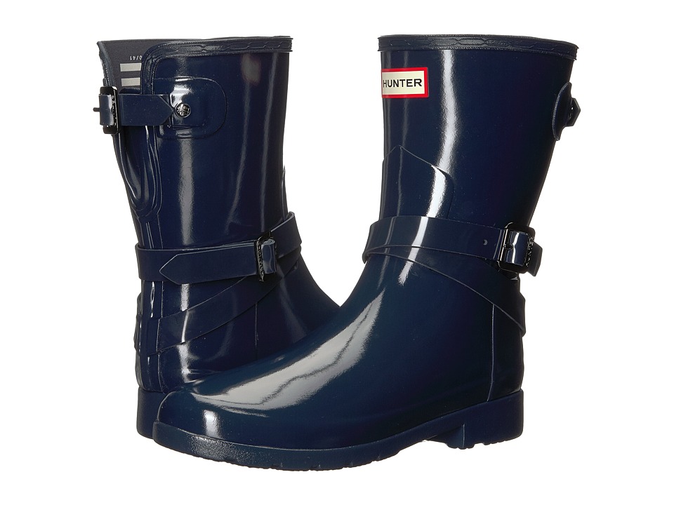 Hunter Refined Adjustable Short w/ Ankle Strap Gloss (Navy) Women