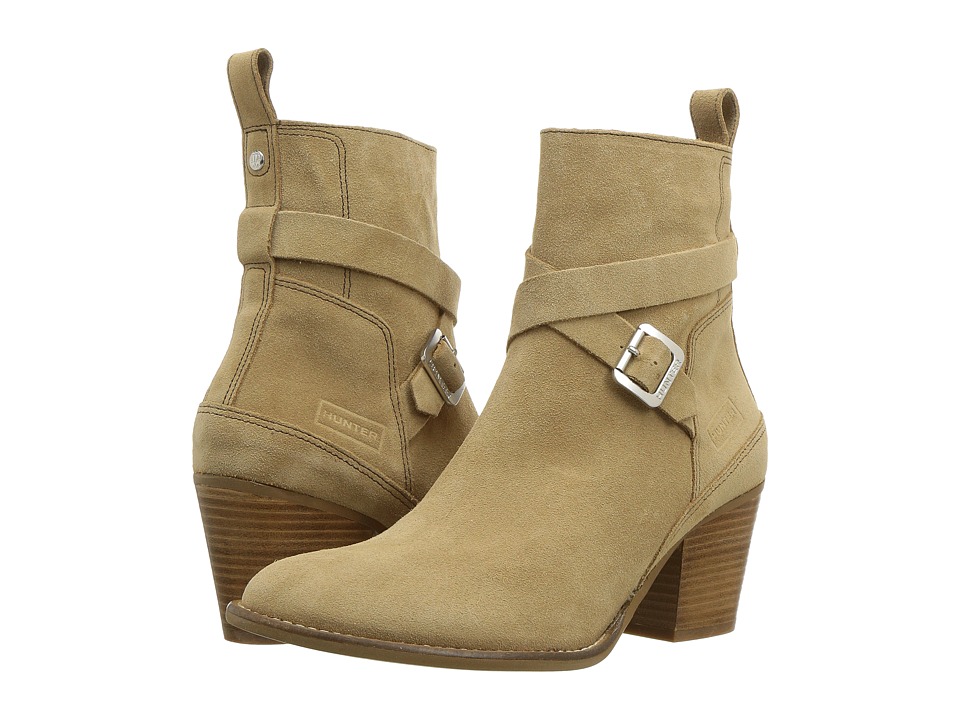 Hunter Refined Strap Boot Suede (Pale Sand) Women