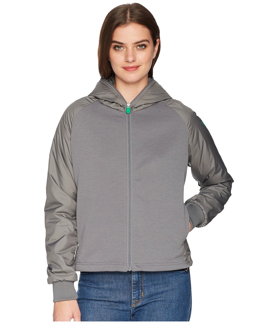 Save the Duck Recycled Hooded Jacket (Mid Grey) Women