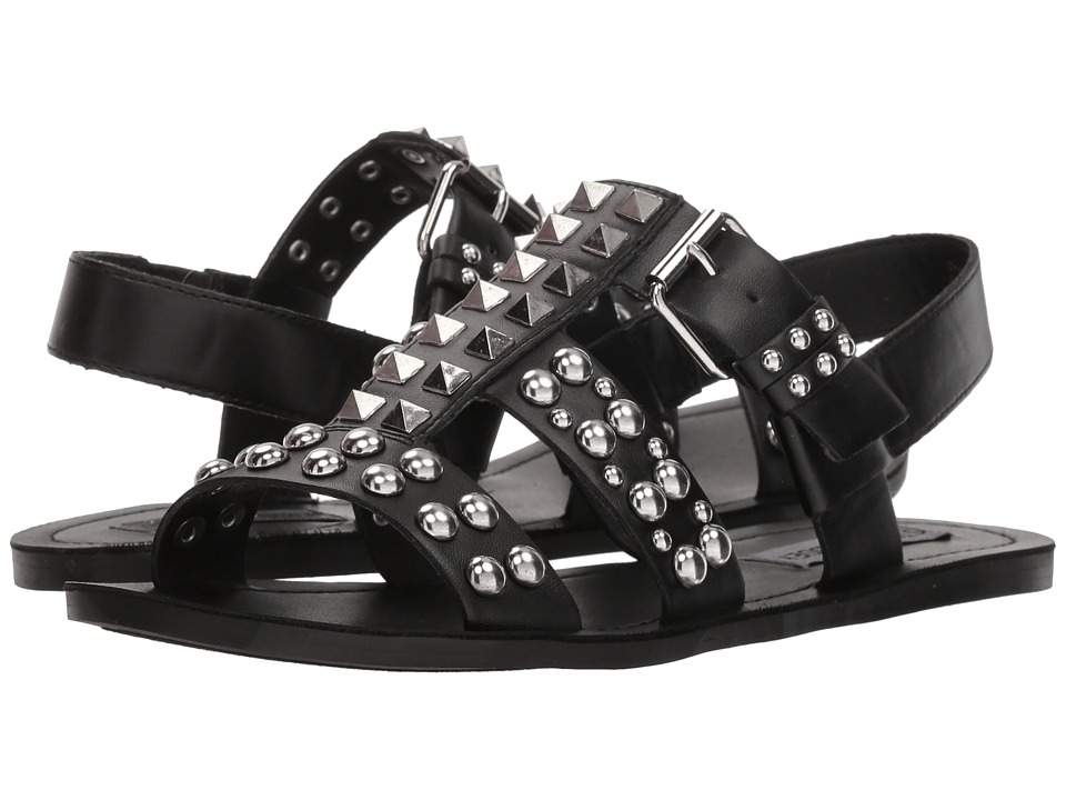 Steve Madden Sharon Flat Sandal (Black) Women